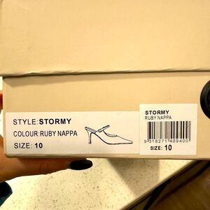 Stormy Ruby Nappa Heels